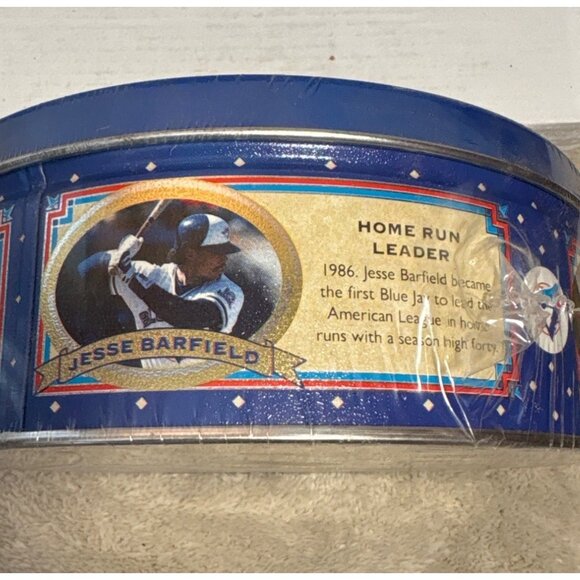 Toronto Blue Jays Cookie Tin Dave Stiebs No-Hitter 1991 History 7" New Sealed - Picture 4 of 8